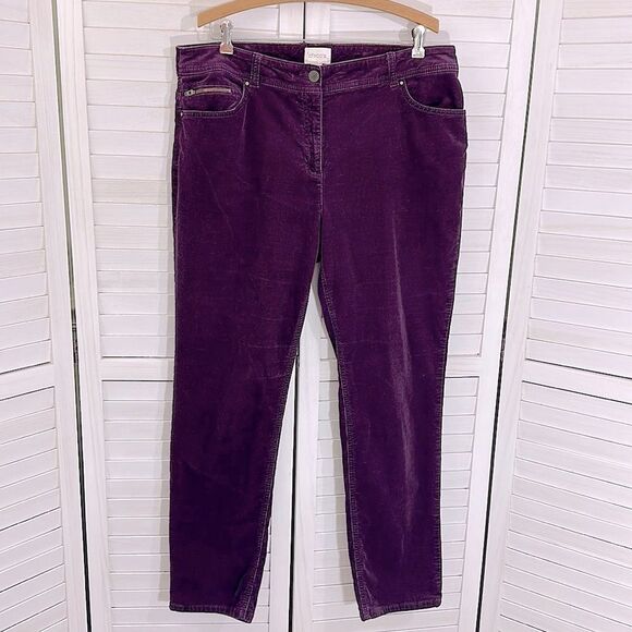 Chico's Corduroy Pants Size 2.5 (14) Stretch Purple - Picture 2 of 14